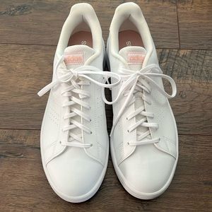 White size 9 Adidas court shoes. Brand new without tags.